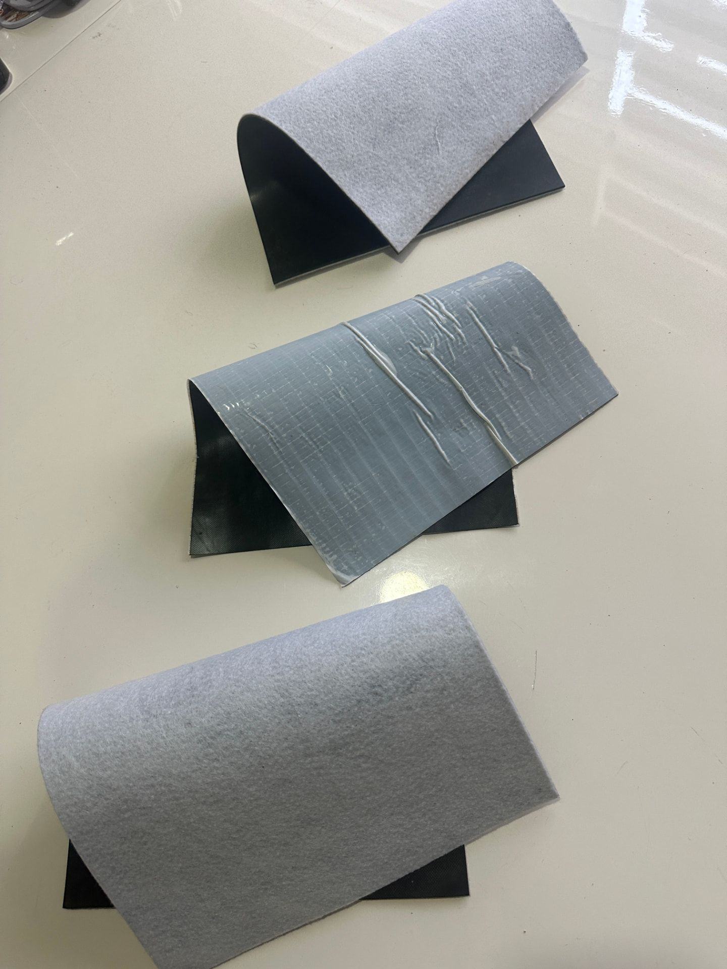 EPDM sheets paired with felt underlay and self-adhesive seam tape